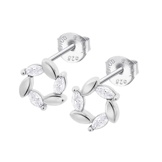 Pendientes Hoja Lotus Silver Pure Essential Lp3188-4/1 Plata, Mujer