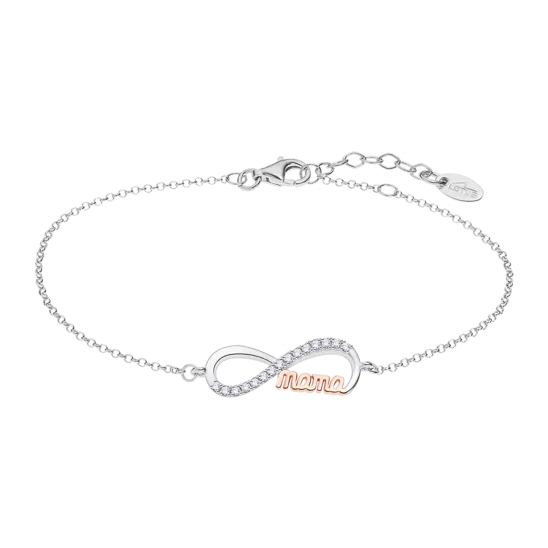 Pulsera Infinito Lotus Silver Lp3213-2/1 Plata, Mujer