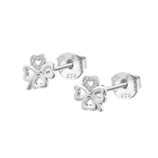 Pendientes Trébol Lotus Silver Lp3305-4/1 Plata, Mujer