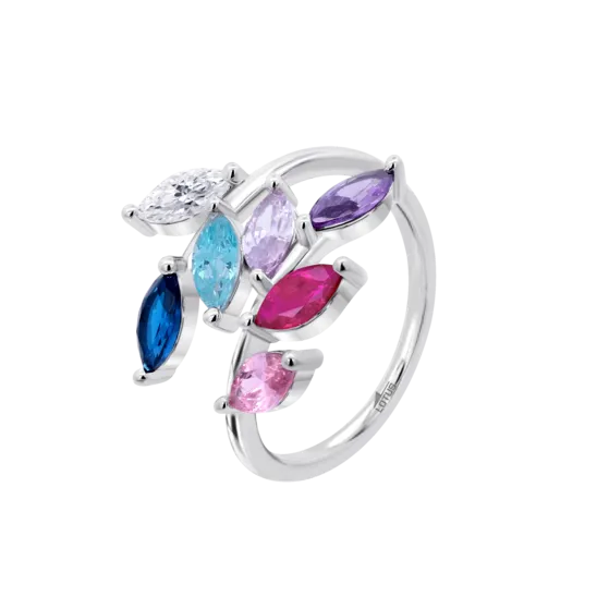Anillo Hoja Lotus Silver Lp3380-3/116 Plata, Mujer