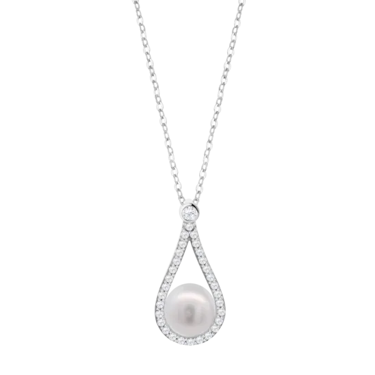 Collar Lotus Silver Pearls Lp3481-1/1 Plata, Mujer