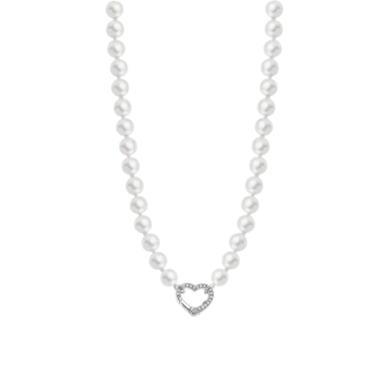 Collar Corazón Lotus Silver Pearls Lp3535-1/1 Plata, Mujer
