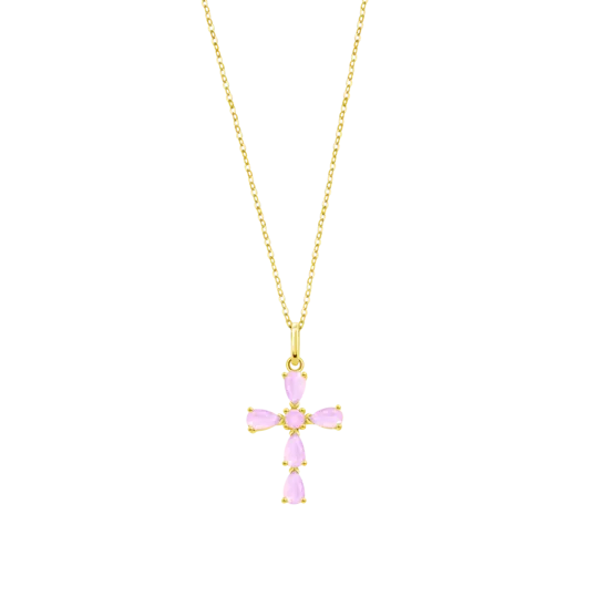 Collar Cruz Lotus Silver Lp3557-1/1 Plata, Mujer