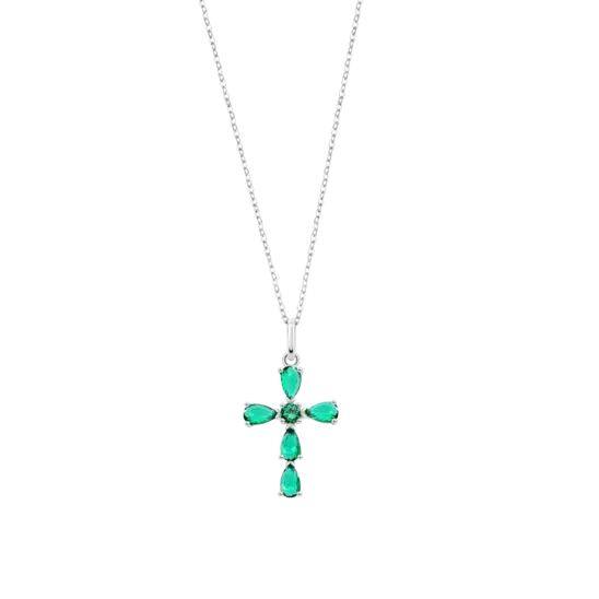 Collar Cruz Lotus Silver Sinfos Lp3558-1/2 Plata, Mujer