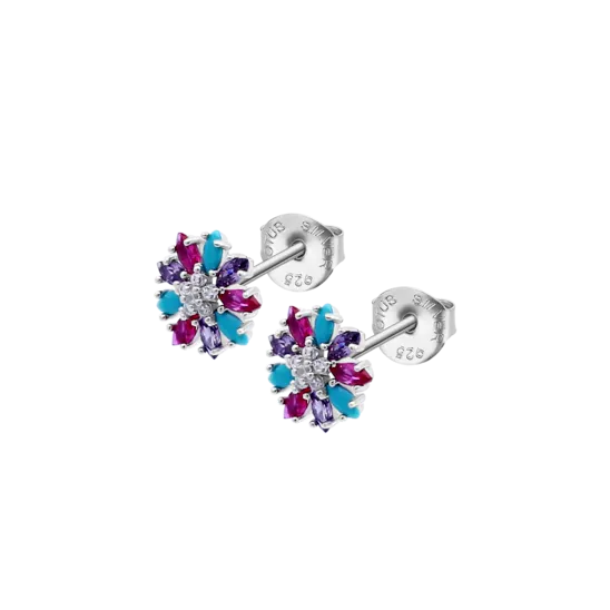 Pendientes Flor Lotus Silver Lp3560-4/2 Plata, Mujer