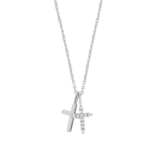 Collar Cruz Lotus Silver Fantasy Lp3631-1/1 Plata, Mujer