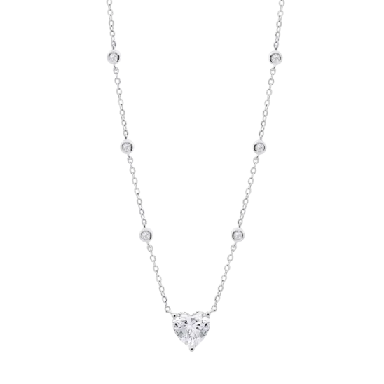 Collar Corazón Lotus Silver Lp3648-1/1 Plata, Mujer