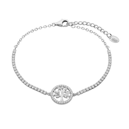Pulsera Arbol Vida Lotus Silver Lp3679-2/1 Plata, Mujer
