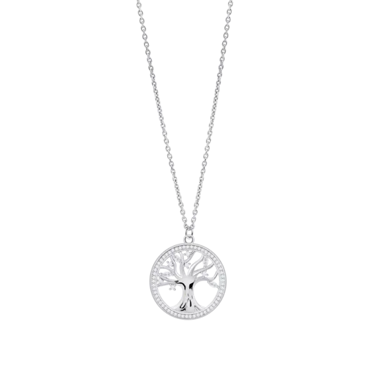 Collar Arbol Vida Lotus Silver Lp3708-1/1 Plata, Mujer