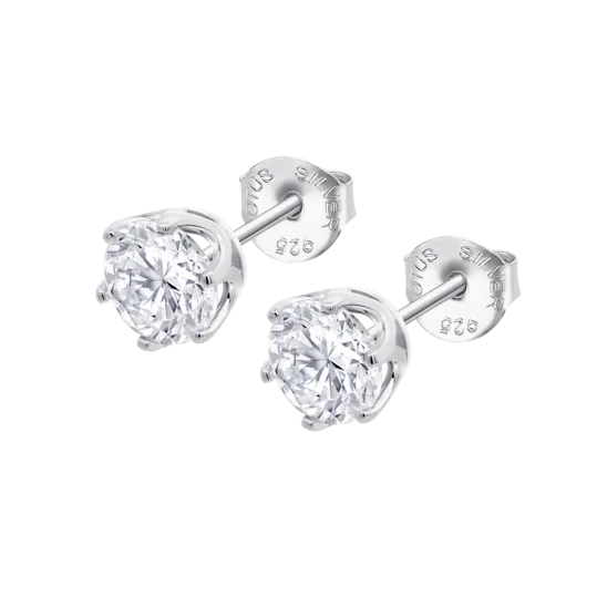 Pendientes Solitario Lotus Silver Lp3716-4/1 Plata, Mujer