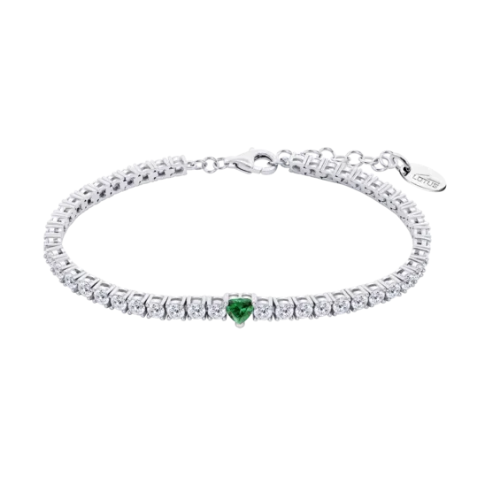Pulsera Corazón Lotus Silver Lp3762-2/4 Plata, Mujer