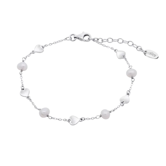 Pulsera Corazón Lotus Silver Lp3855-2/1 Plata, Mujer