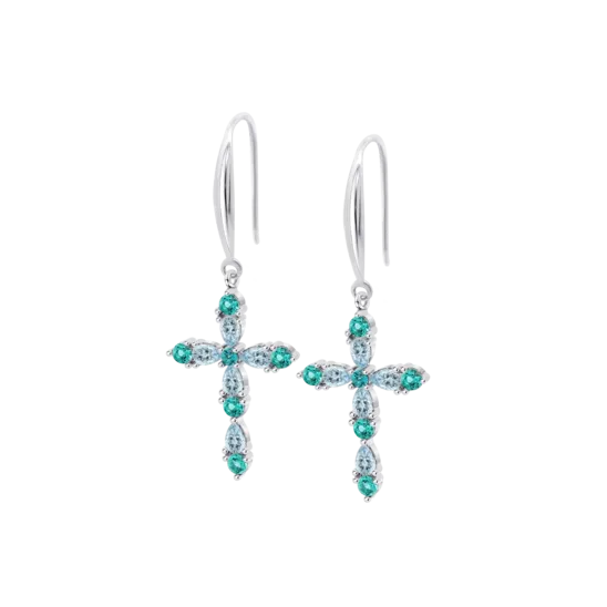 Pendientes Cruz Lotus Silver Lp3915-4/2 Plata, Mujer