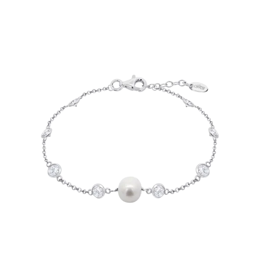 Pulsera Cadena Lotus Silver Pearls Lp3922-2/1 Plata, Mujer