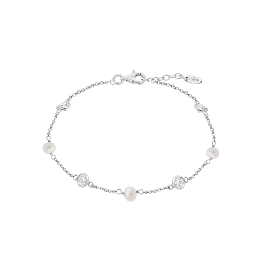 Pulsera Cadena Lotus Silver Pearls Lp3923-2/1 Plata, Mujer