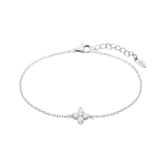 Pulsera Flor Lotus Silver Beyond Classics Lp3926-2/1 Plata, Mujer
