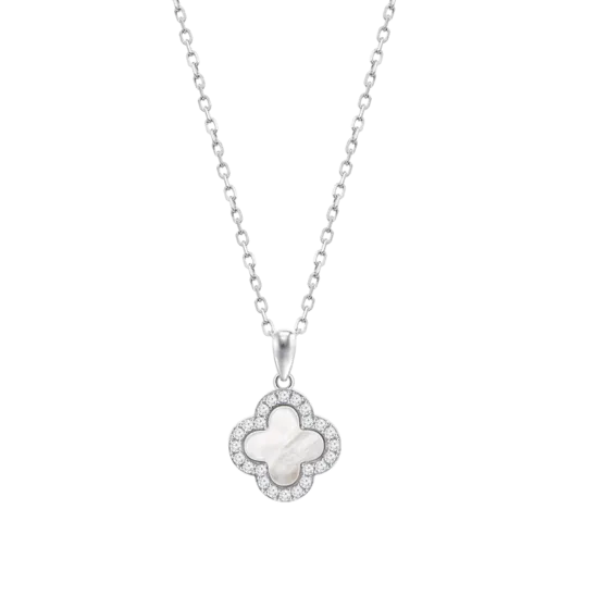 Collar Flor Lotus Silver Trendy Lp3927-1/1 Plata, Mujer