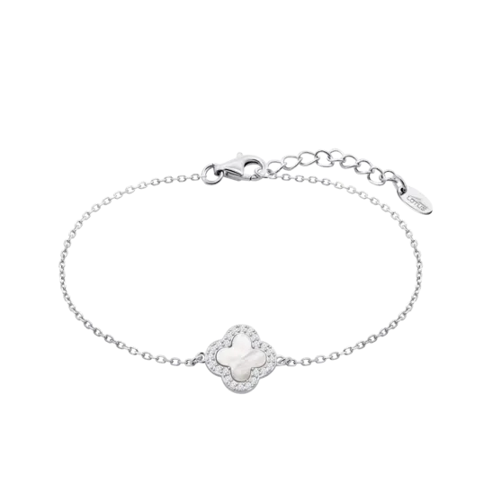 Pulsera Flor Lotus Silver Trendy Lp3927-2/1 Plata, Mujer