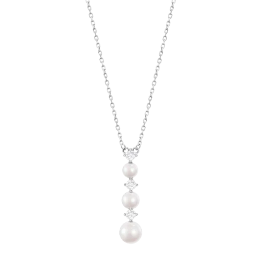 Collar Lotus Silver Pearls Lp3931-1/1 Plata, Mujer