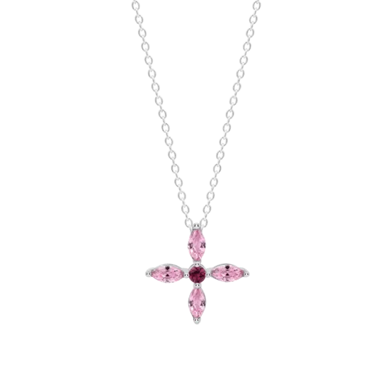 Collar Flor Lotus Silver Colors Lp3933-1/2 Plata, Mujer