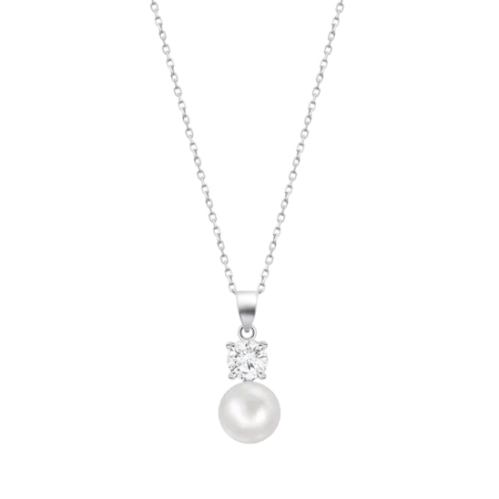 Collar Naturaleza Lotus Silver Pearls Lp3946-1/1 Plata, Mujer