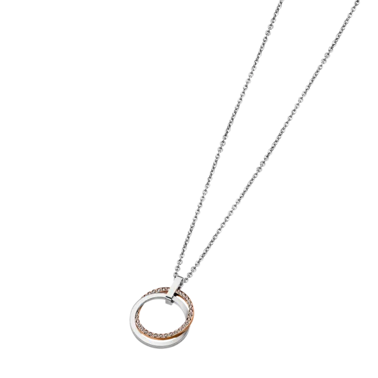 Collar Geométrico Lotus Style Ls1780-1/2 Acero Inoxidable, Mujer