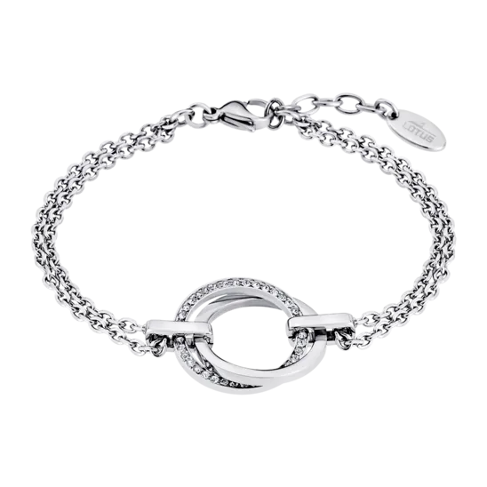 Pulsera Geométrico Lotus Style Ls1780-2/1 Acero Inoxidable, Mujer