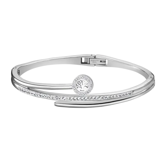 Pulsera Corazón Lotus Style Ls1843-2/5 Acero Inoxidable, Mujer