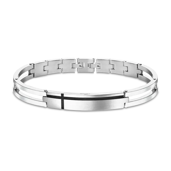 Pulsera Lotus Style Men In Black Ls1969-2/1 Acero, Hombre