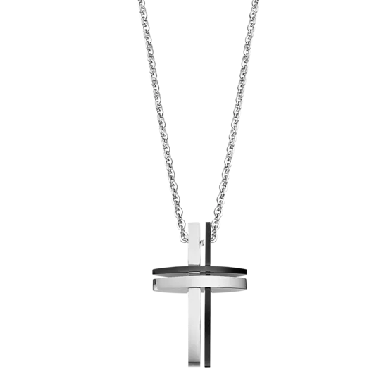 Collar Cruz Lotus Style Ls1984-1/1 Acero Inoxidable, Hombre