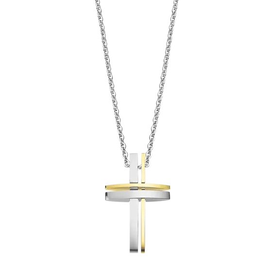 Collar Cruz Lotus Style Ls1984-1/2 Acero Inoxidable, Hombre