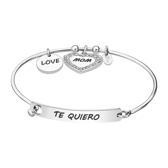 Pulsera Corazón Lotus Style Ls2017-2/4 Acero Inoxidable, Mujer