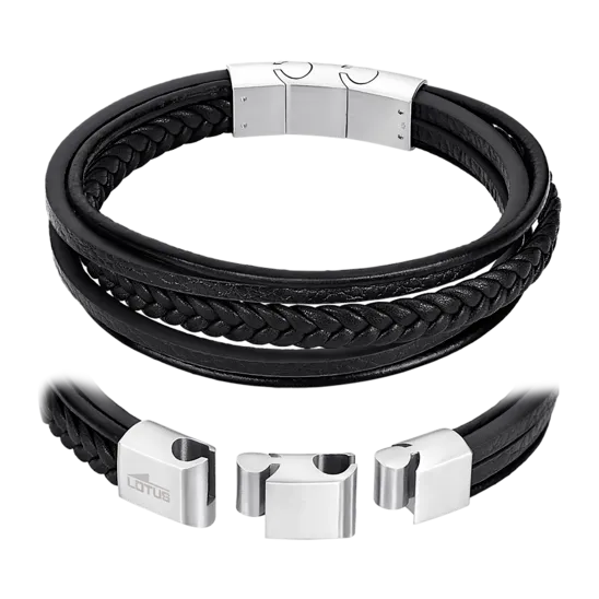 Pulsera Lotus Style Ls2051-2/3 Cuero, Hombre