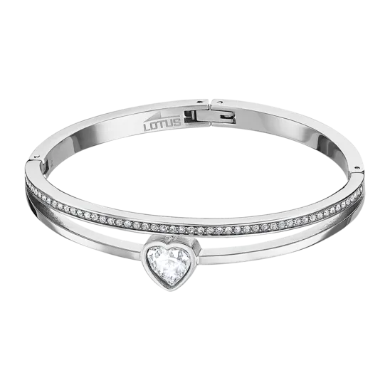 Pulsera Corazón Lotus Style Bliss Ls2088-2/3 Acero, Mujer