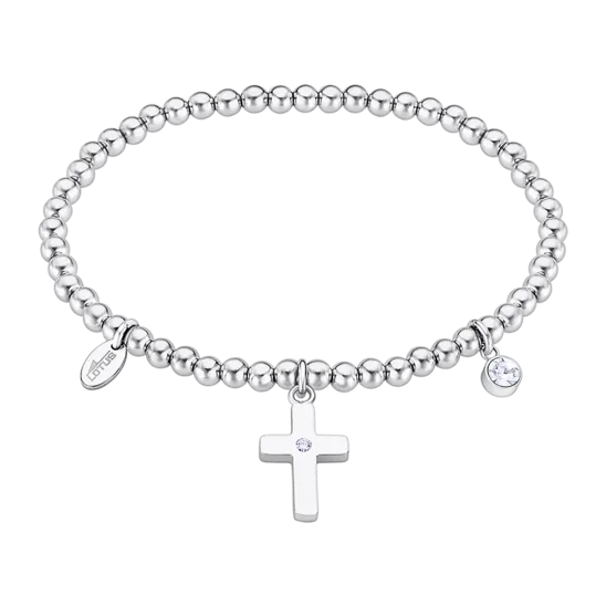 Pulsera Cruz Lotus Style Ls2170-2/2 Acero Inoxidable, Mujer