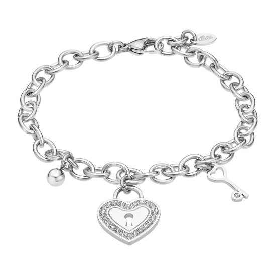 Pulsera Corazón Lotus Style Ls2188-2/1 Acero Inoxidable, Mujer
