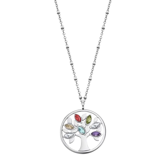 Collar Arbol Vida Lotus Style Ls2192-1/1 Acero Inoxidable, Mujer