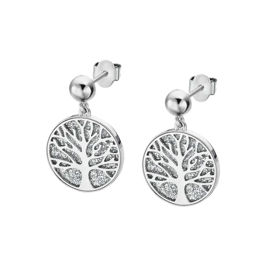 Pendientes Árbol De Vida Lotus Style Ls2225-4/1 Acero, Mujer