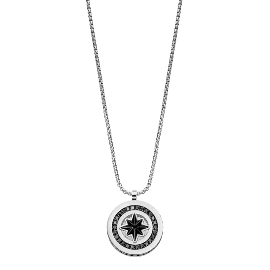 Collar Fantasía Lotus Style Men In Black Ls2368-1/1 Acero Inoxidable, Hombre