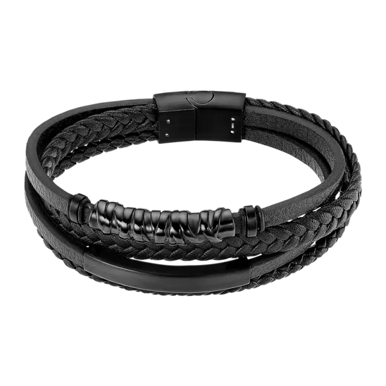 Pulsera Lotus Style Men In Black Ls2384-2/1 Acero Inoxidable, Hombre