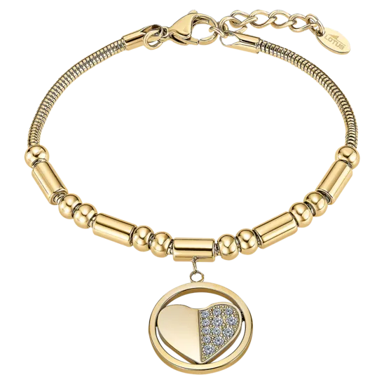 Pulsera Corazón Lotus Style Millennial Ls2466-2/2 Acero Inoxidable, Mujer
