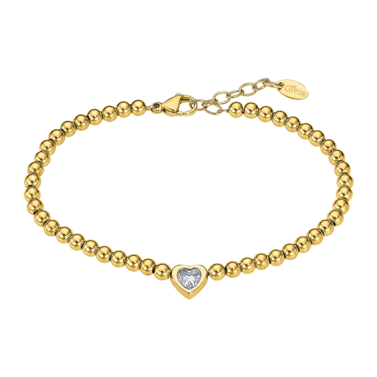 Pulsera Corazón Lotus Style Old Money Ls2559-2/2 Acero Inoxidable, Mujer