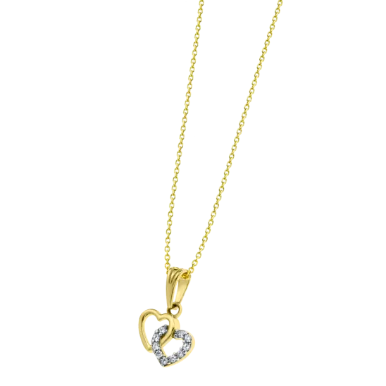 Collar Corazón Time Road Af00023/43 Oro 9k, Mujer