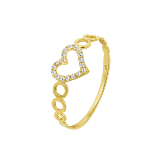Anillo Corazón Time Road Ar00101/12 Oro 9k, Mujer