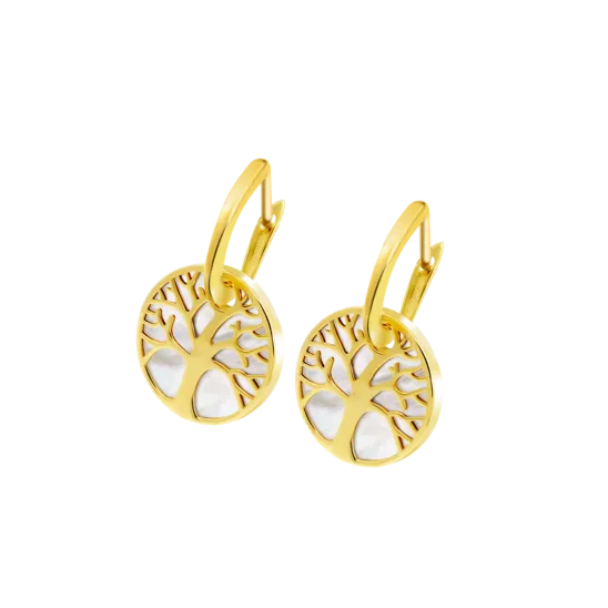 Pendientes Arbol Vida Time Road Hin00021/12 Oro, Mujer