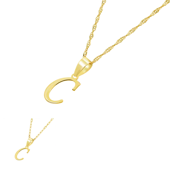 Collar Iniciales Time Road Hin00022/c Oro, Mujer