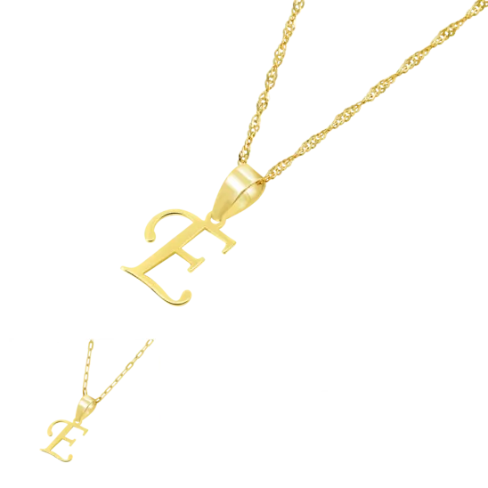 Collar Iniciales Time Road Hin00022/e Oro, Mujer