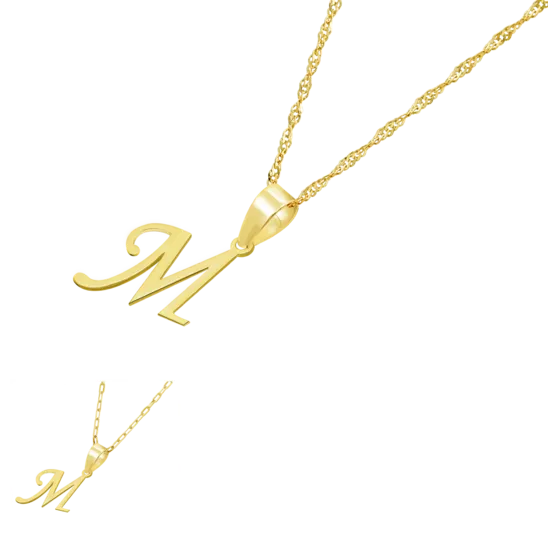 Collar Iniciales Time Road Hin00022/m Oro, Mujer