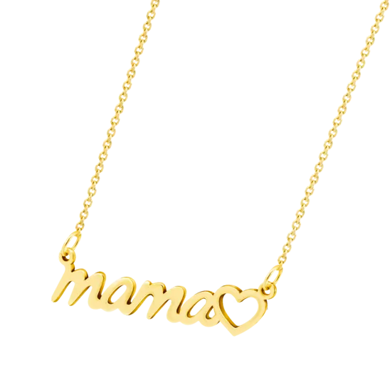 Collar Mamá Time Road Hin00024/43 Oro, Mujer