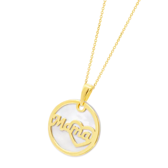 Collar Mamá Time Road Hin00029/43 Oro, Mujer